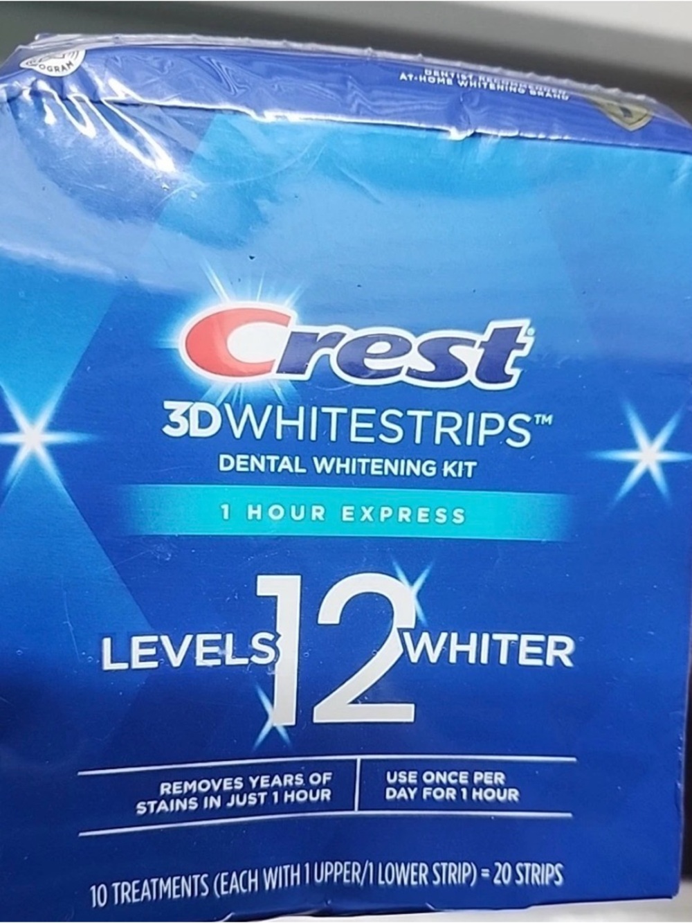 Crest 3D Whitestrips 1 Hour Express Teeth White 20 Strips exp 2026
